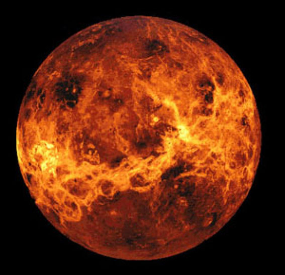 Планета Венера через телескоп